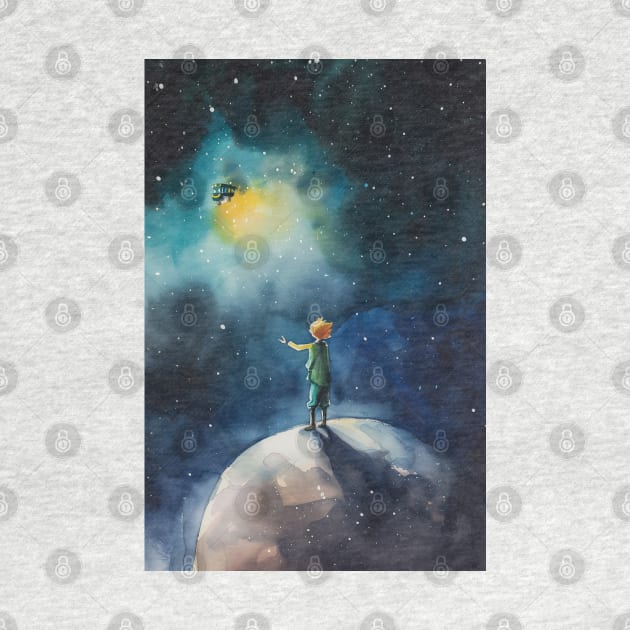 Little Prince Watercolor by summer-sun-art